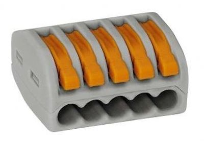 Wago 222-415 LEVER-NUTS 5 Conductor Compact Connectors 80 Pack