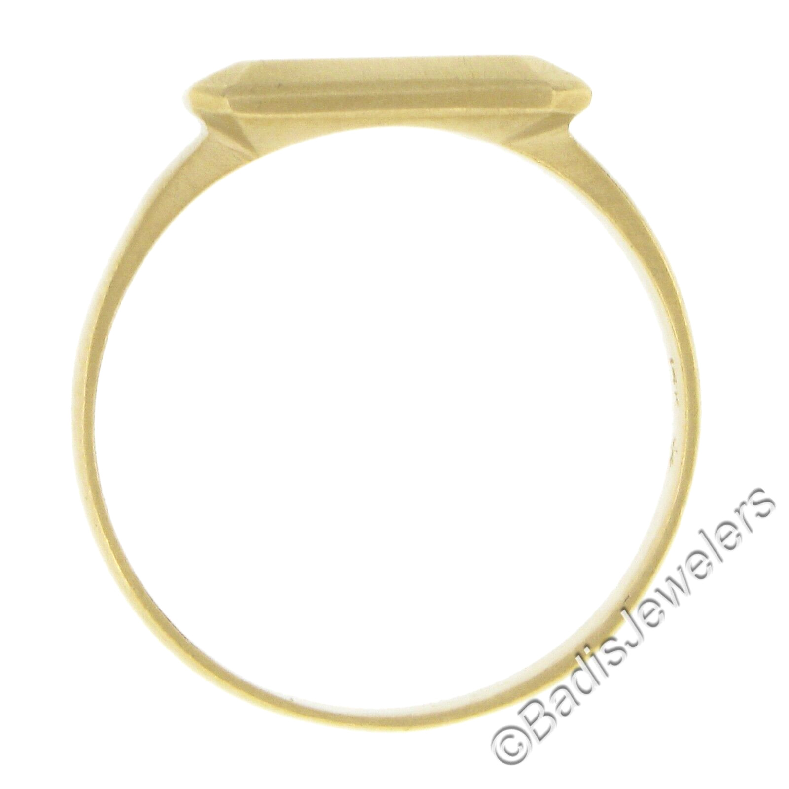 Solid 14K Yellow Gold Rectangular Engravable Cent… - image 4