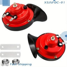 2PC 12V 300DB Super Loud Train Air Horn Waterproof Motorcycle Car Truck SUV Boat