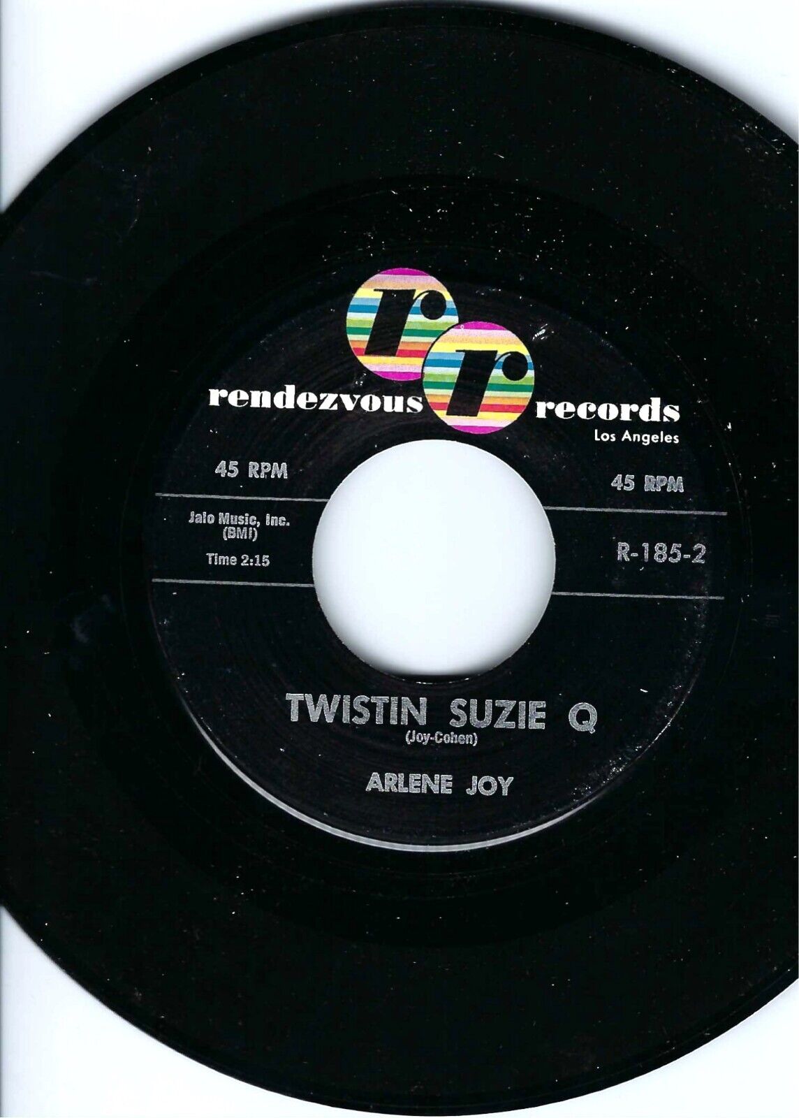 ARLENE JOY- "TWISTIN SUZIE Q"/"TOO YOUNG"- RENDEVOUS 185- TEEN ROCK 'N ROLL- NM