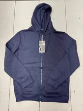 J. Come Navy Blue Full Zip Cotton Blend Jacket Mens Size 2Xl
