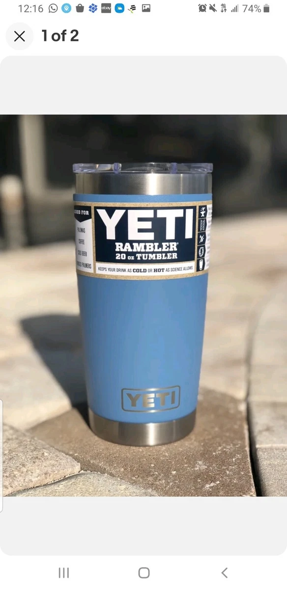 YETI Rambler 20 oz Tumbler w/ Magslider Lid Offshore Blue