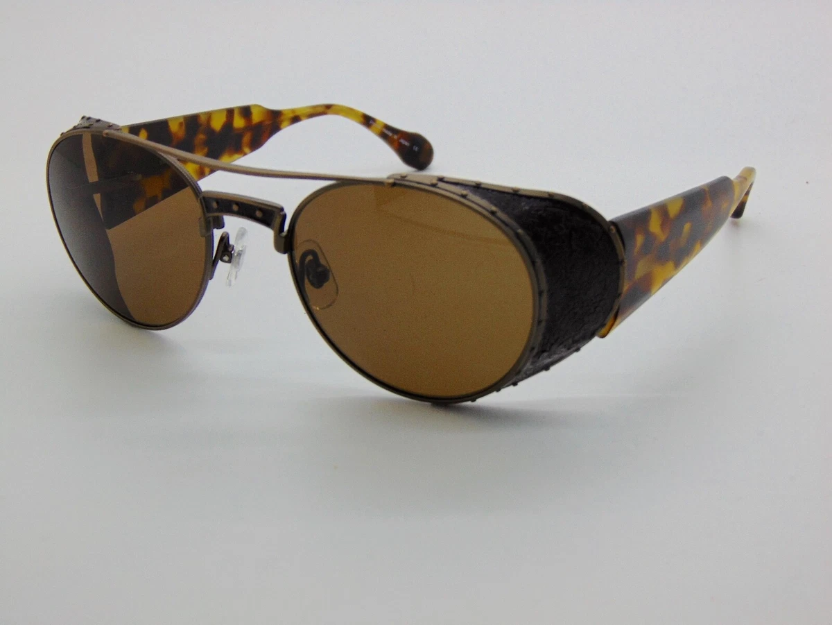 New Authentic MATSUDA M3032 AG Antique Gold/Brown Polarized 51mm