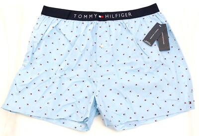 Tommy Hilfiger Blue Cotton Logo Boxer Underwear Men's XL  NWT