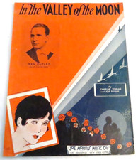 In the Valley of the Moon Sheet Music Ben Cutler 1933 Cliff Miska Illus.