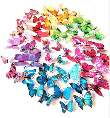 Download 12 X 3d Butterfly Wall Stickers Home Decor Room Decoration Sticker Bedroom Girls Ebay