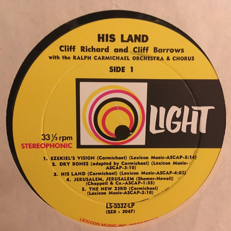 HIS  LAND        LP         CLIFF  RICHARDS  AND  CLIFF   BARROWS   Foto 4 de 4