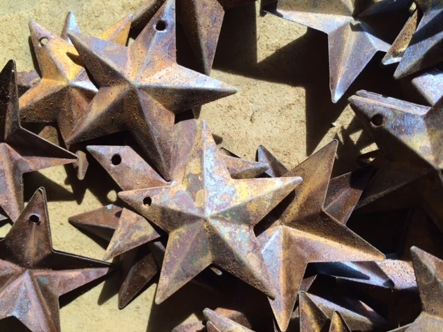 100 Rusty Barn Stars Star 1.5" inch 1 1/2 Primitive Country Farm Crafts Rust - Image 4 of 4