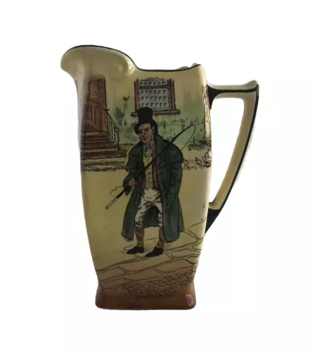 Royal Doulton Series Ware Dickens Friars Jug Pitcher Barkis 7” Tall D5175 Vtg