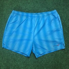 Vintage Stubbies Swim Trunks Sz L/XL Blue Striped Made In USA Please Read