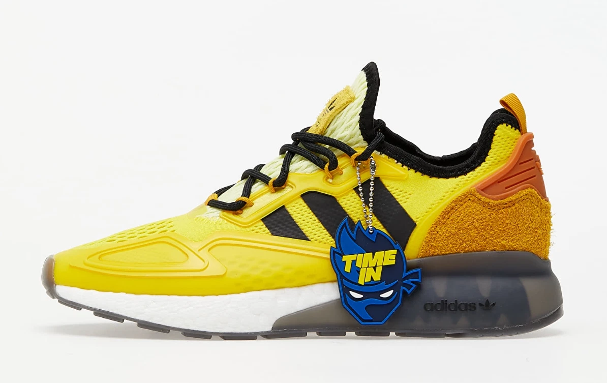 Adidas x Ninja ZX 2K Boost 'Time In - Yellow Legacy Gold' Black FZ1882 Men's 8-9