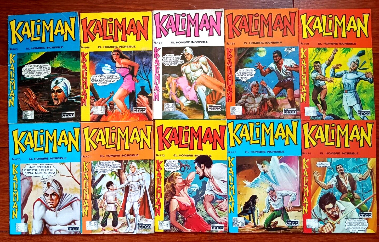 Kaliman 10 Comics Lot # 465,466,467,468,469,470,471,472,473 and 474