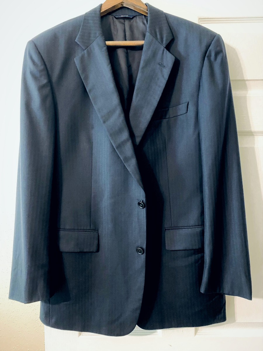 Brooks Brothers 44L Loro Piana Navy Blue Suit Blazer Jacket Coat