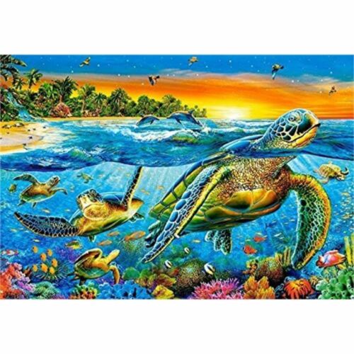 Sea Jigsaw Puzzles 1000 Pieces Underwater Turtle Sea Life for Adults Large Puzzle Game Artwork for Adults Teens