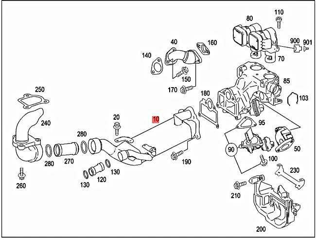 Genuine MERCEDES Exhaust cooler 6291400375 | eBay 