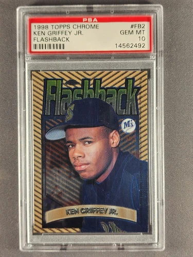 1998 Topps Chrome Flashback #FB2 Ken Griffey Jr PSA 10 Gem Mint Insert POP 13