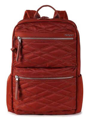 Hedgren Inner City Ava Square Backpack RFID 15,6'' New Quilt Brandy Brown