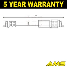 Fits Rover 25 45 200 Streetwise Commerce MG ZR ZS Express Brake Hose Rear AMS