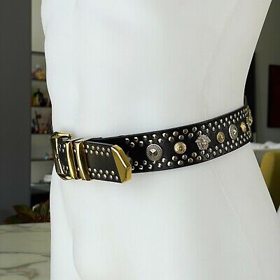 (男女兼用) 90/36 VERSACE ゴールド レザー ベルト m_64c1ae18dbb0e731ce14a0f1.jpg