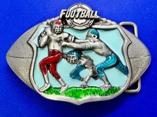 American Football Player Team Sports Ball Raised Belt Buckle Ultimate fan gift 