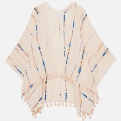 BCB Generation NWT Women Tie Dye Tassel Kimono Wrap