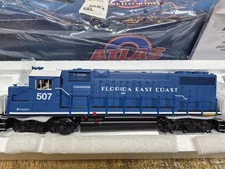 ATLAS O 301383935 FLORIDA EAST COAST GP38-2 PROTOSOUND 3.0 RD# 507 O GA 3 RAIL