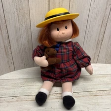 Madeline Talking 17" Doll Classic French Paris with puppy Vintage  works great.