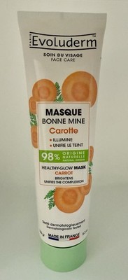 Evoluderm Carotte Healthy Glow Mask 5.3 oz Vegan Natural Radiance Exp 06/2027