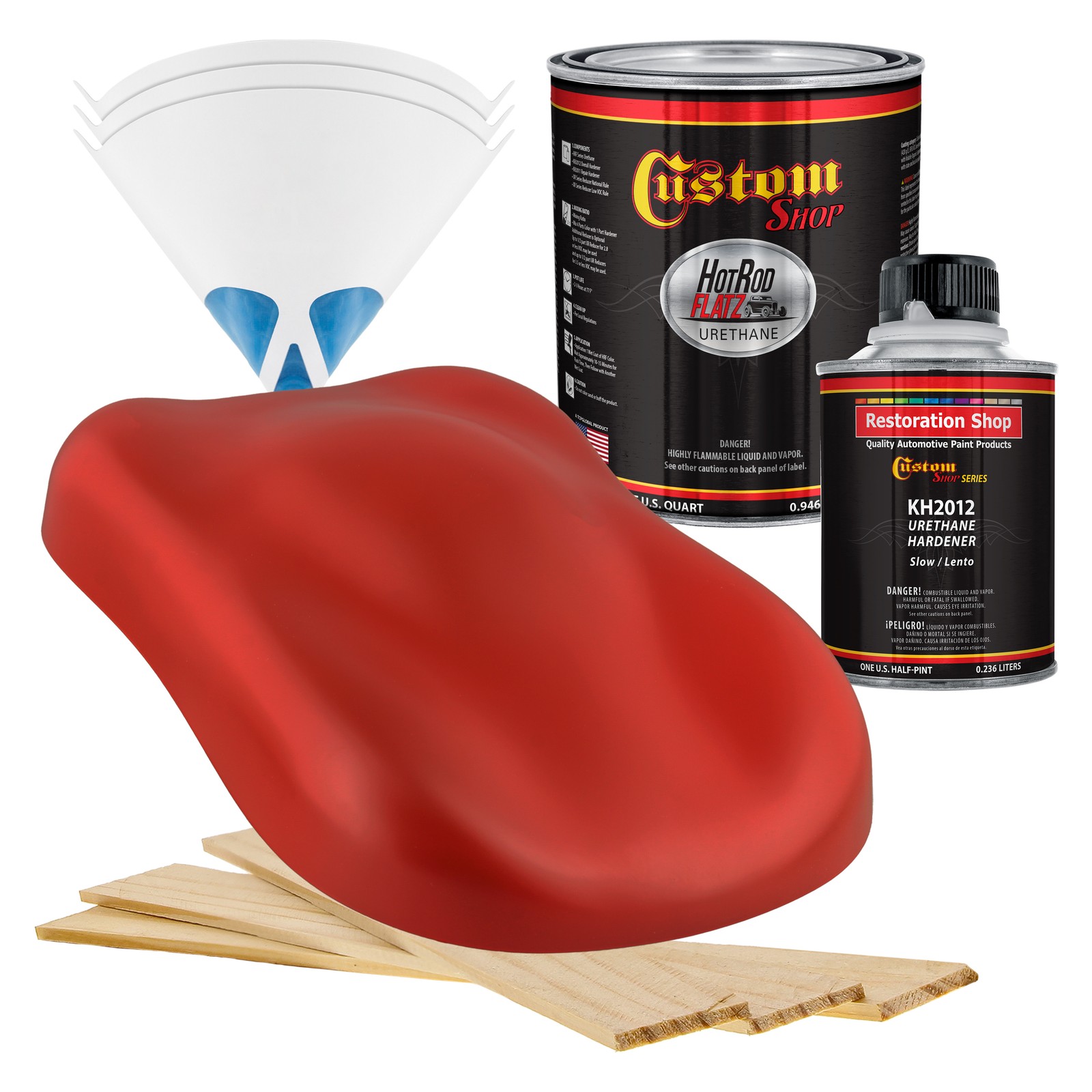 Hot Rod Flatz Tractor Red Urethane Auto Paint Quart Kit