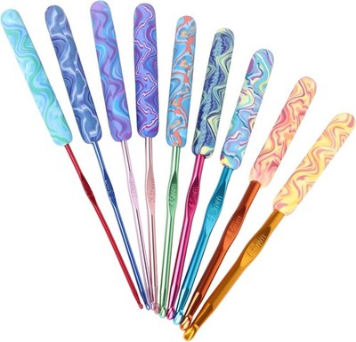 Coopay Warm Crochet Hooks Comfort Grip, 2.0-6.0mm, Gorgeous Starry Night 
