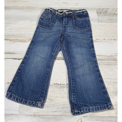 Genuine Kids Jeans Kids 2T Blue Excellent Vintage Y2K Flare Denim Braided Trim