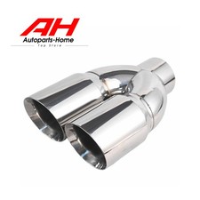 5 To Dual 6 Diesel Exhaust Tip Stainless Steel Polished Chrome Miter Stack 5 To Dual 6 Diesel Exhaust Tip Stainless Steel Polished Chrome Miter Stack