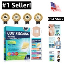 60 Patchs - Stop Smoking Aid Patches 3 Steps - Best Product to Quit Smoking