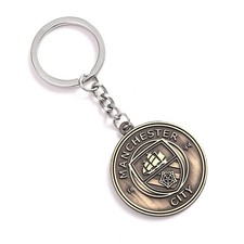 Manchester City FC Keyring Crest Keychain Free Uk Postage