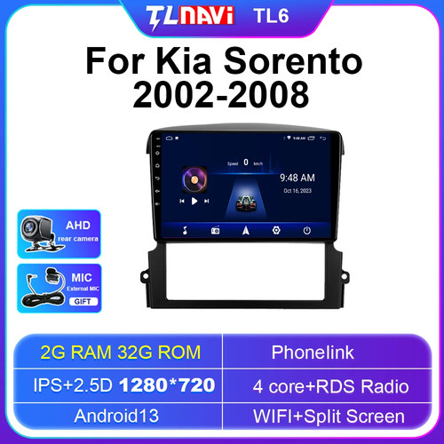 2K QLED Android Auto For KIA Sorento 2002 2003 2004 - 2008 Multimedia Stereo Car - Picture 24 of 48