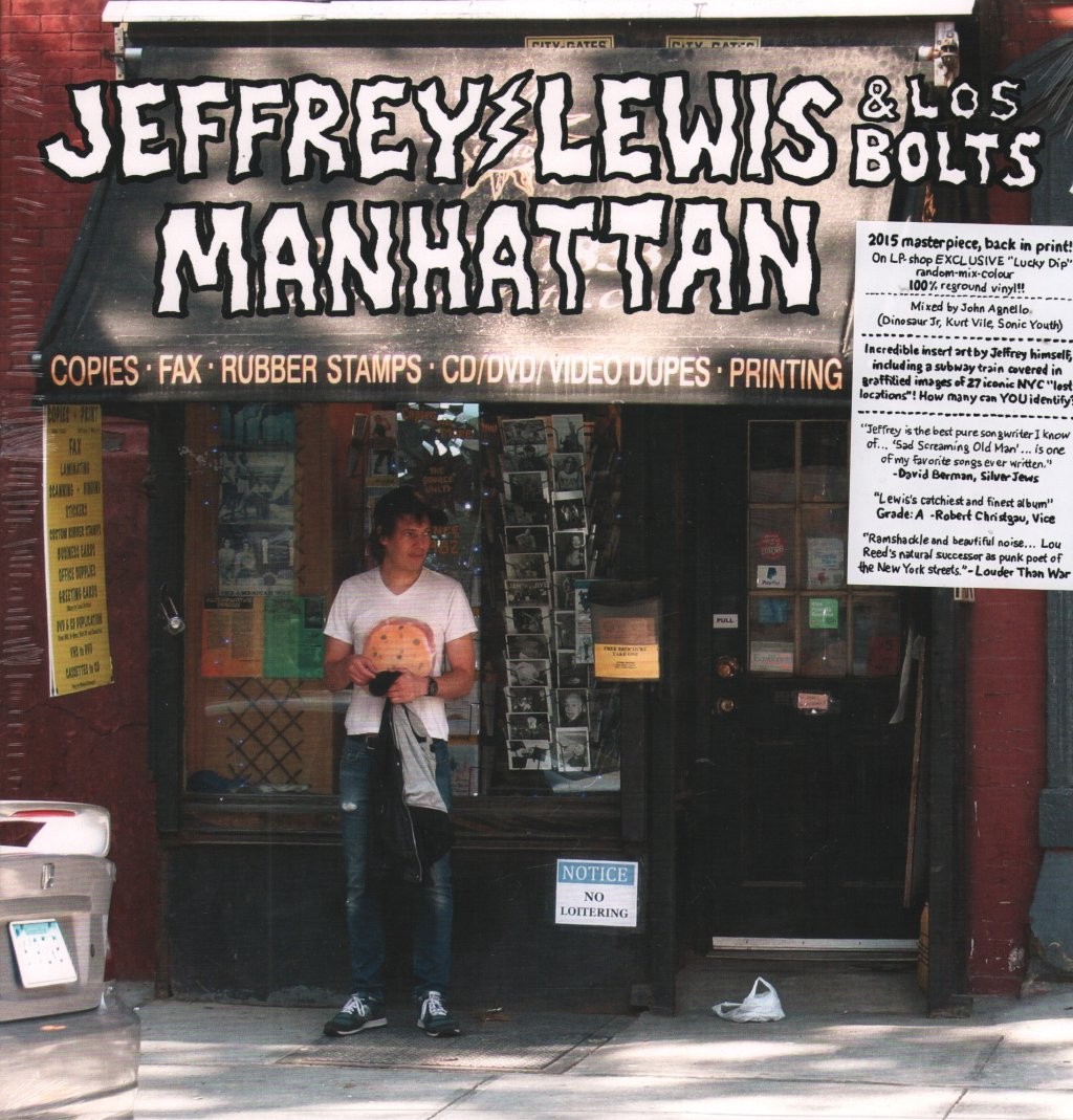 Jeffrey Lewis & Los Bolts Manhattan LP vinyl Europe Blang 2024 Limited random