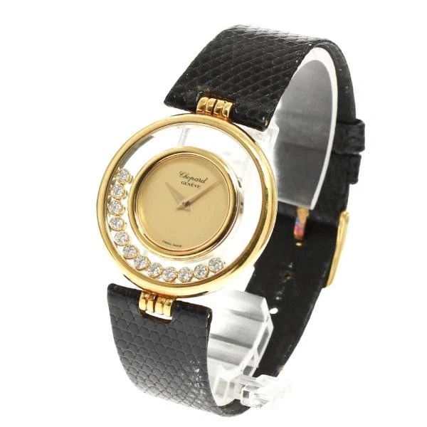 Chopard — Chopard Happy Diamonds 21/2646 31mm YG Gold Dial Quartz Watch #C4017