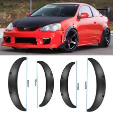 4PCS 79/85cm Universal ABS Fender Flares Wheel Arches Off-Road Mudguard Black