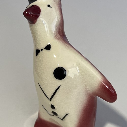 Sombrero de copa de pingüino coctelera de pimienta Nueva Inglaterra cerámica antropomórfica - Imagen 4 de 10
