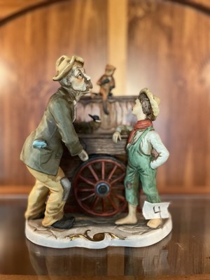 Vtg Lenwile Ardalt Organ Grinder & Monkey Ceramic Figurine 9  H #4