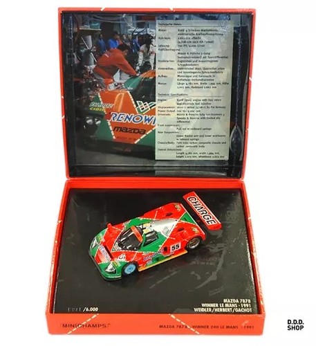 1/43 Mazda 787B Winner 24h Le Mans 1991 RENOWN 55 Orange Green Diecast Car