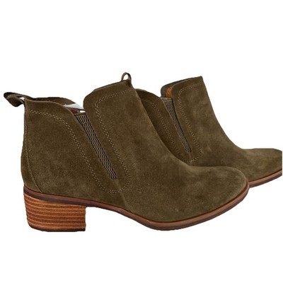 Kork Ease Korks Chelsea Boots 9M Olive Green Ankle Bootie Shoes Casual Classic