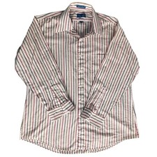 Towncraft Mens Vtg Striped Button Down Shirt Multicolor Long Slv 16.5 32/33.A211