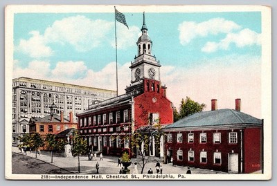 Independence Hall Philadelphia PA Postcard US American History Landmark