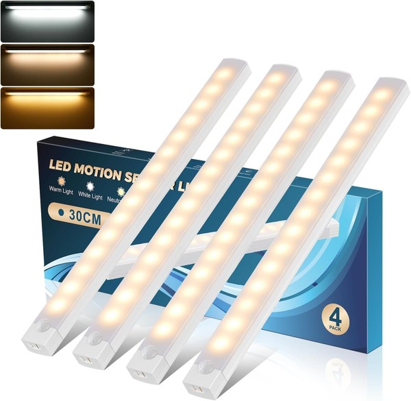 LED Schrankbeleuchtung Unterbauleuchte Mit Bewegungsmelder FüR KüChe 3W 3000K-image