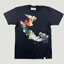 Imaginary Foundation Bird Graphic T Shirt Black USA Made Artist Print Mens M