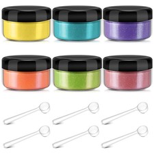 6 Pcs 0.5 Ounce Glitter Embossing Powder Set for Cards Making