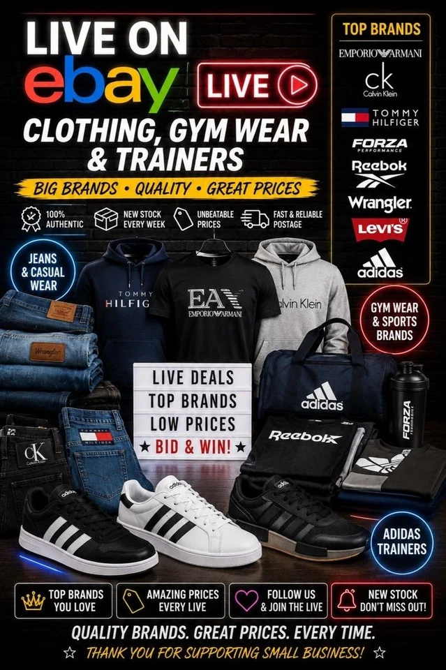 Clothing, Gym Wear - Armani - Hilfiger - G Star - Levi's - Spanx - Reebox