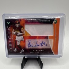 2024 Panini Origins - Orange Rookie Jumbo Jersey Autographs Ben Sinnott 37/75