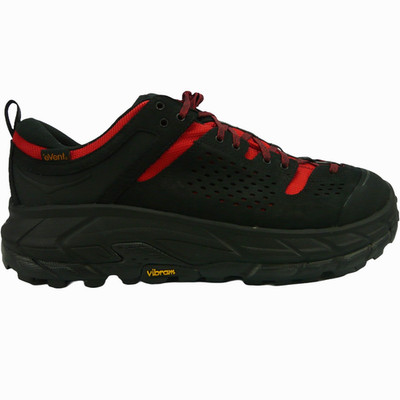 HOKA ONE ONE Tor Ultra Low EG Unisex Black  Racing Red Men's US 13 / Women's  14